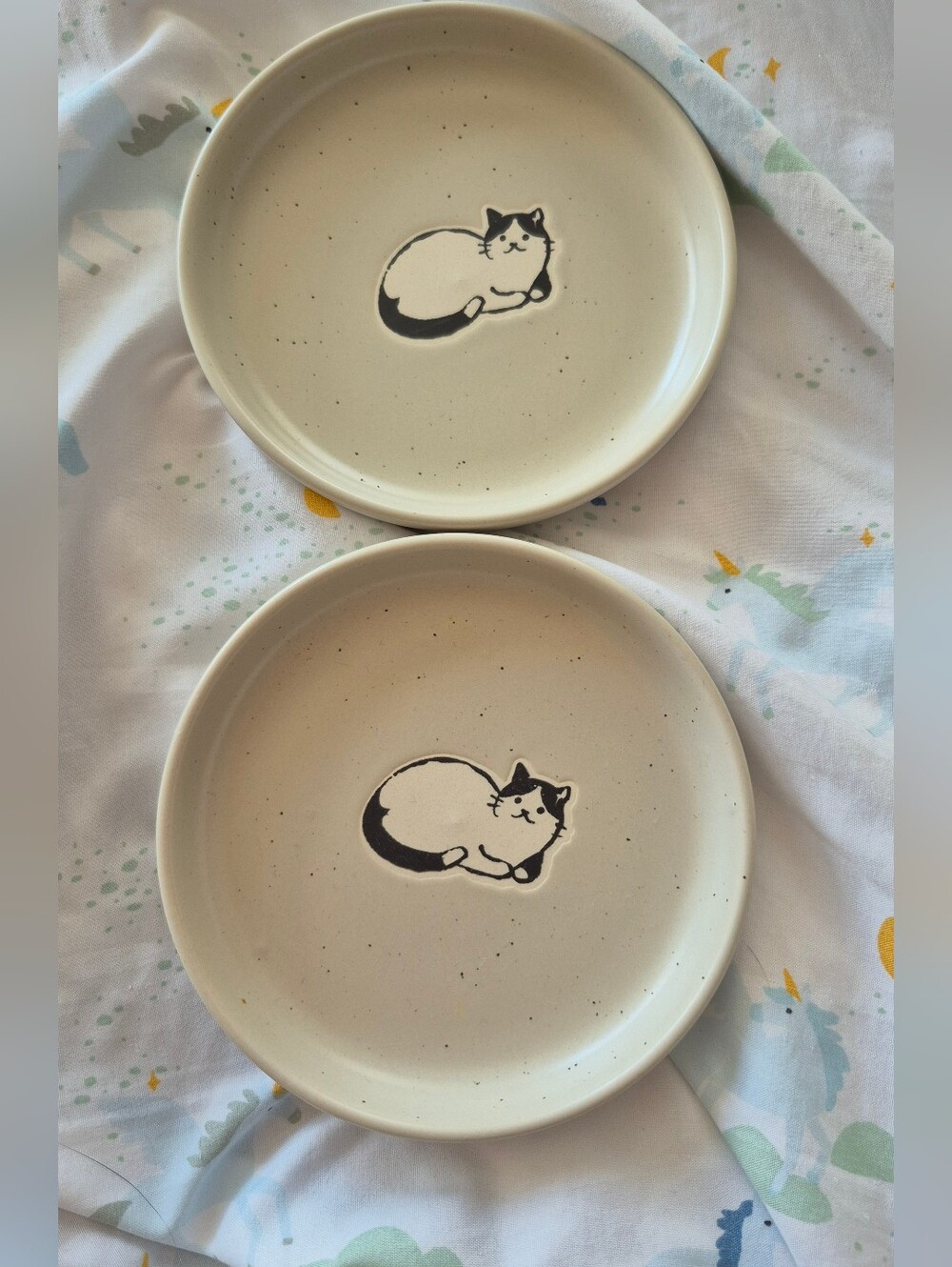 NWT★ Ceramic Cat Plates Set  / Japan
